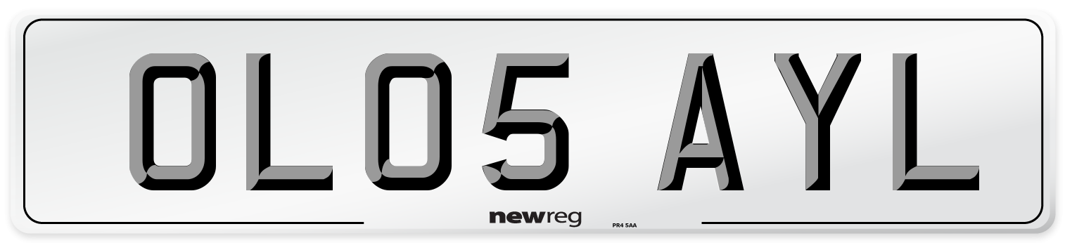 OL05 AYL Number Plate from New Reg